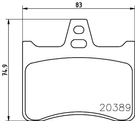 Stabdžių trinkelių rinkinys, diskinis stabdys MINTEX MDB1135