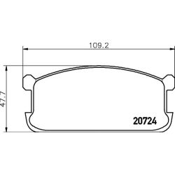 Stabdžių trinkelių rinkinys, diskinis stabdys MINTEX MDB1186