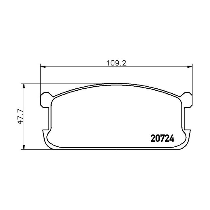 Stabdžių trinkelių rinkinys, diskinis stabdys MINTEX MDB1186