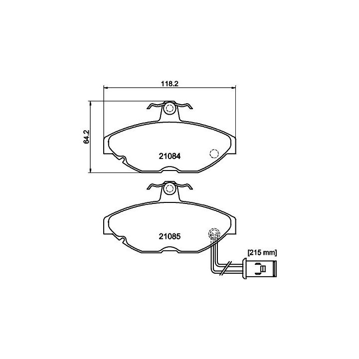 Stabdžių trinkelių rinkinys, diskinis stabdys MINTEX MDB1224