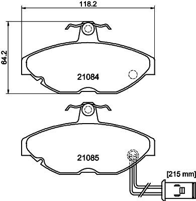 Stabdžių trinkelių rinkinys, diskinis stabdys MINTEX MDB1224
