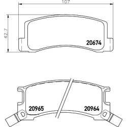Stabdžių trinkelių rinkinys, diskinis stabdys MINTEX MDB1227