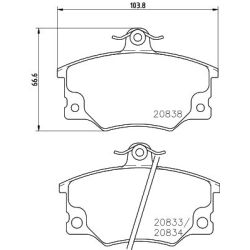 Stabdžių trinkelių rinkinys, diskinis stabdys MINTEX MDB1240