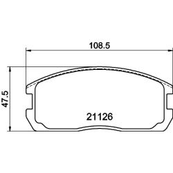 Stabdžių trinkelių rinkinys, diskinis stabdys MINTEX MDB1282