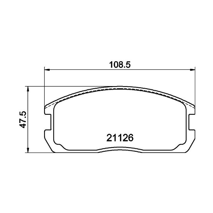 Stabdžių trinkelių rinkinys, diskinis stabdys MINTEX MDB1282