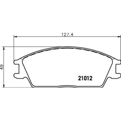 Stabdžių trinkelių rinkinys, diskinis stabdys MINTEX MDB1298