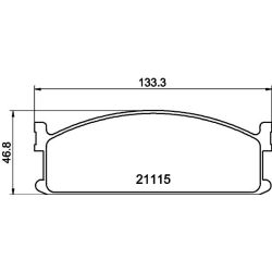 Stabdžių trinkelių rinkinys, diskinis stabdys MINTEX MDB1310
