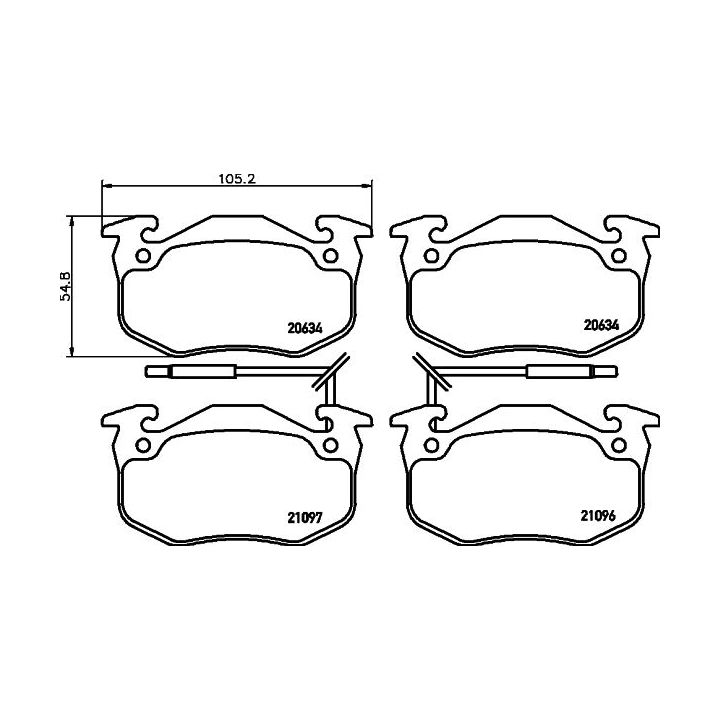 Stabdžių trinkelių rinkinys, diskinis stabdys MINTEX MDB1331