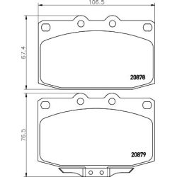Stabdžių trinkelių rinkinys, diskinis stabdys MINTEX MDB1351