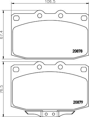 Stabdžių trinkelių rinkinys, diskinis stabdys MINTEX MDB1351