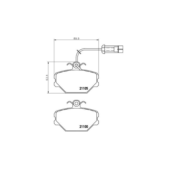 Stabdžių trinkelių rinkinys, diskinis stabdys MINTEX MDB1384