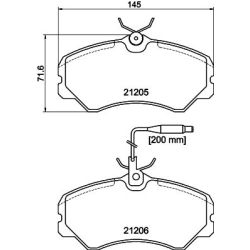 Stabdžių trinkelių rinkinys, diskinis stabdys MINTEX MDB1388