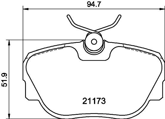 Stabdžių trinkelių rinkinys, diskinis stabdys MINTEX MDB1401