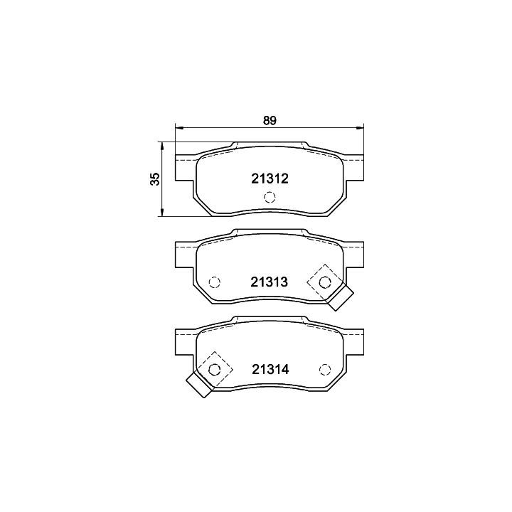 Stabdžių trinkelių rinkinys, diskinis stabdys MINTEX MDB1411