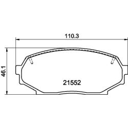 Stabdžių trinkelių rinkinys, diskinis stabdys MINTEX MDB1413