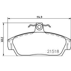 Stabdžių trinkelių rinkinys, diskinis stabdys MINTEX MDB1419