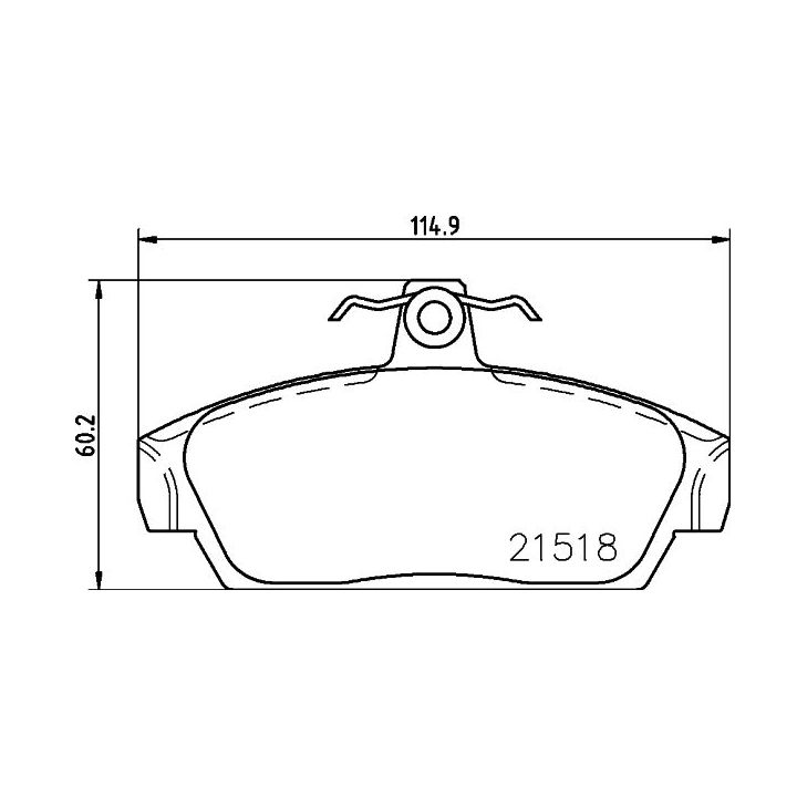Stabdžių trinkelių rinkinys, diskinis stabdys MINTEX MDB1419