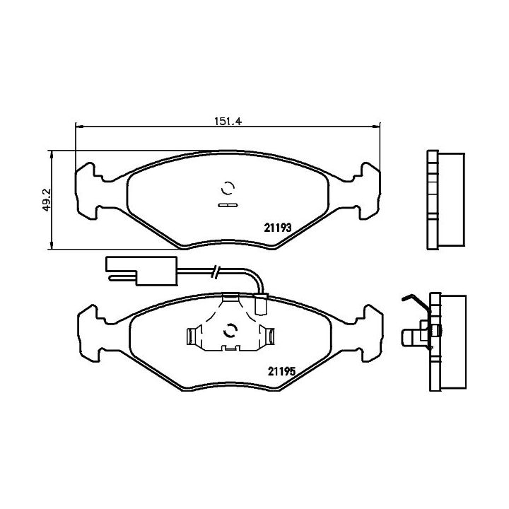 Stabdžių trinkelių rinkinys, diskinis stabdys MINTEX MDB1430