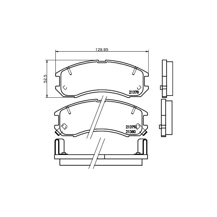 Stabdžių trinkelių rinkinys, diskinis stabdys MINTEX MDB1441