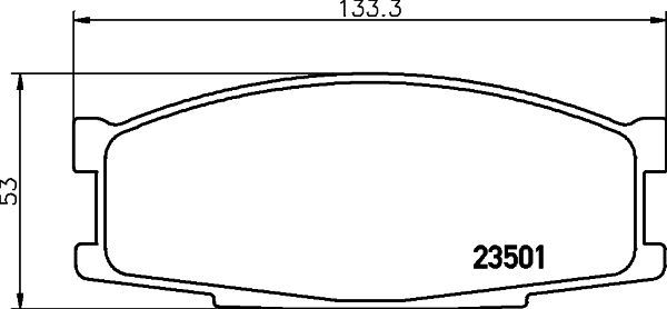 Stabdžių trinkelių rinkinys, diskinis stabdys MINTEX MDB1449