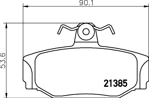 Stabdžių trinkelių rinkinys, diskinis stabdys MINTEX MDB1467
