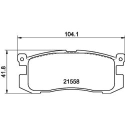 Stabdžių trinkelių rinkinys, diskinis stabdys MINTEX MDB1476