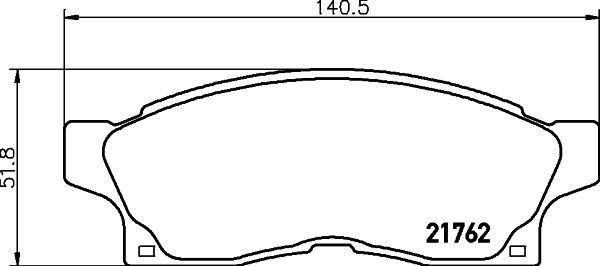 Stabdžių trinkelių rinkinys, diskinis stabdys MINTEX MDB1498