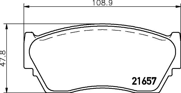 Stabdžių trinkelių rinkinys, diskinis stabdys MINTEX MDB1502