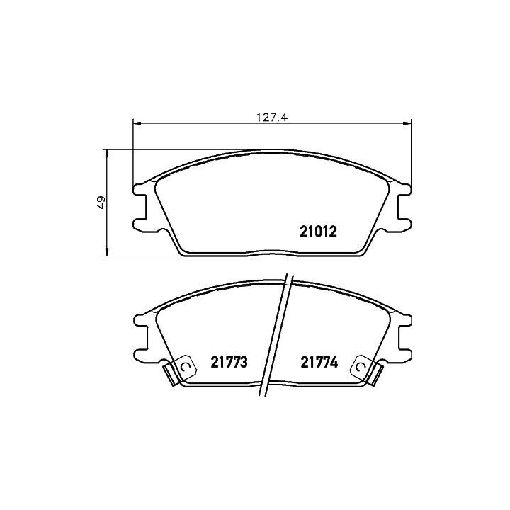 Stabdžių trinkelių rinkinys, diskinis stabdys MINTEX MDB1507
