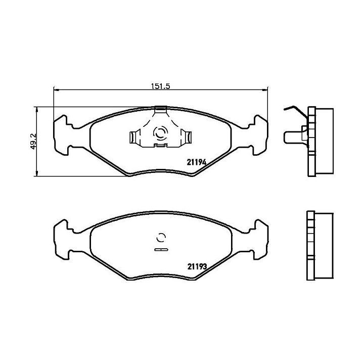 Stabdžių trinkelių rinkinys, diskinis stabdys MINTEX MDB1513
