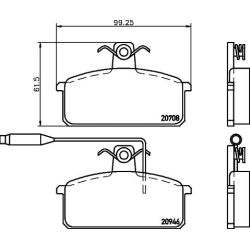 Stabdžių trinkelių rinkinys, diskinis stabdys MINTEX MDB1528