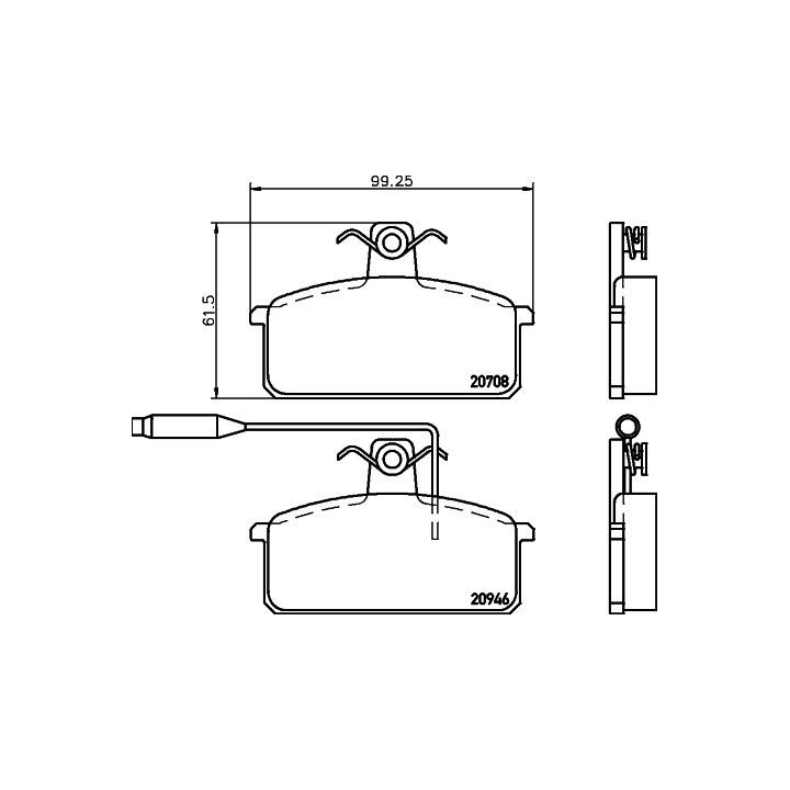 Stabdžių trinkelių rinkinys, diskinis stabdys MINTEX MDB1528