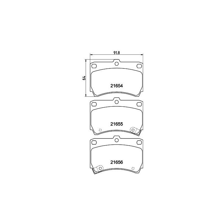 Stabdžių trinkelių rinkinys, diskinis stabdys MINTEX MDB1530