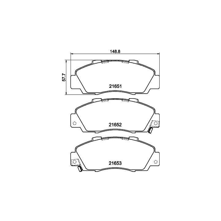 Stabdžių trinkelių rinkinys, diskinis stabdys MINTEX MDB1543