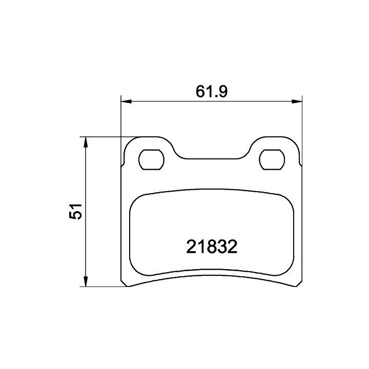Stabdžių trinkelių rinkinys, diskinis stabdys MINTEX MDB1554