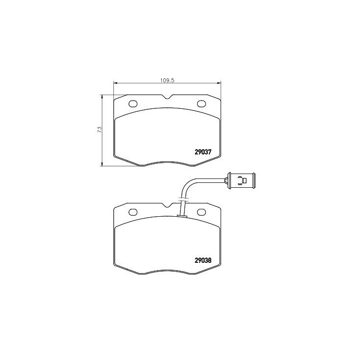 Stabdžių trinkelių rinkinys, diskinis stabdys MINTEX MDB1561