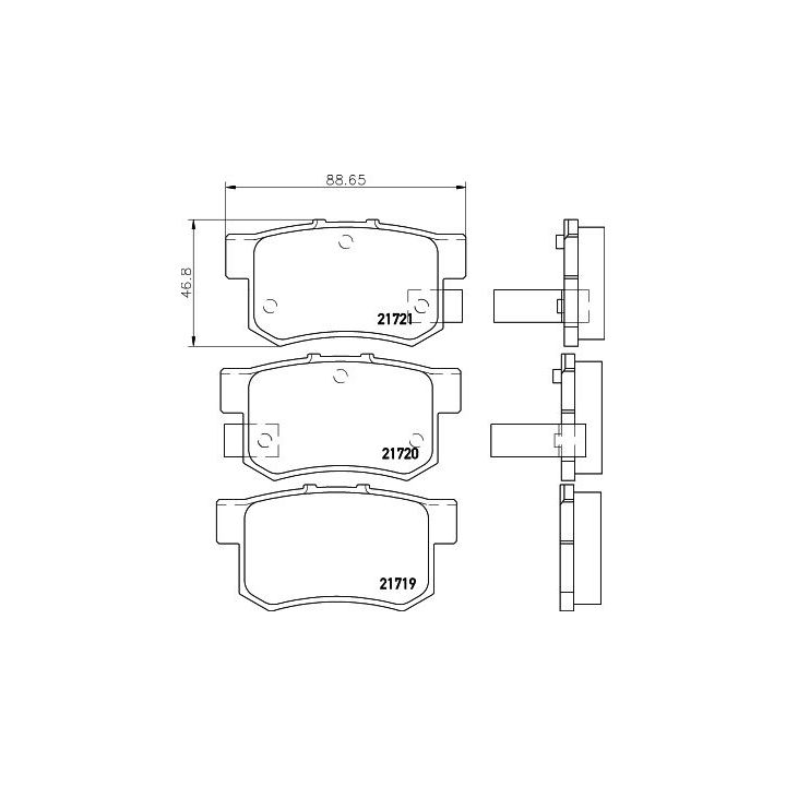 Stabdžių trinkelių rinkinys, diskinis stabdys MINTEX MDB1564