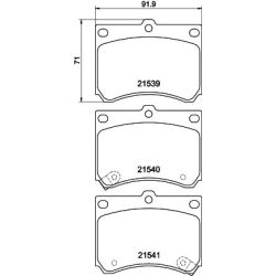 Stabdžių trinkelių rinkinys, diskinis stabdys MINTEX MDB1575