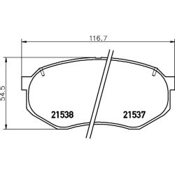 Stabdžių trinkelių rinkinys, diskinis stabdys MINTEX MDB1577