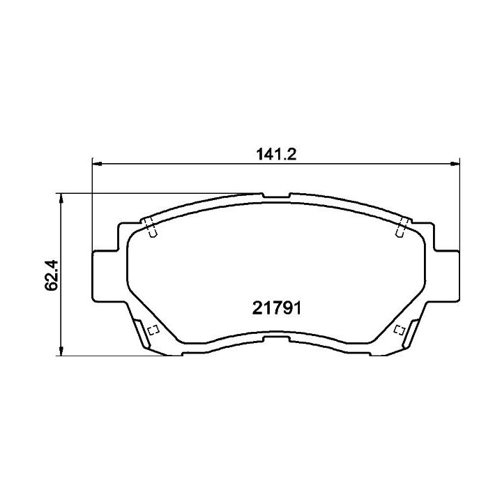 Stabdžių trinkelių rinkinys, diskinis stabdys MINTEX MDB1578