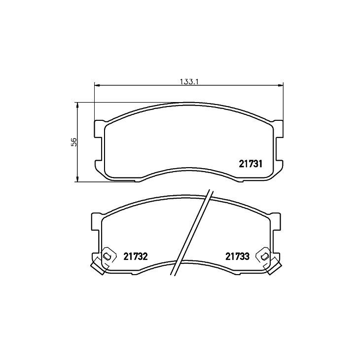 Stabdžių trinkelių rinkinys, diskinis stabdys MINTEX MDB1582