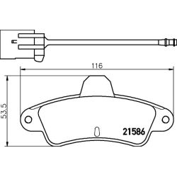 Stabdžių trinkelių rinkinys, diskinis stabdys MINTEX MDB1588