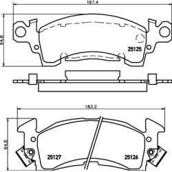 Stabdžių trinkelių rinkinys, diskinis stabdys MINTEX MDB1594