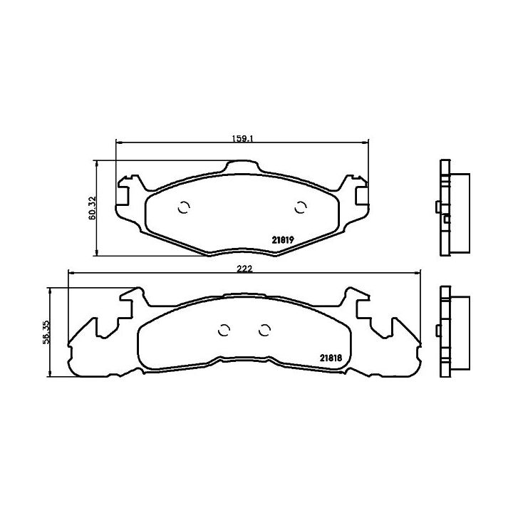 Stabdžių trinkelių rinkinys, diskinis stabdys MINTEX MDB1603