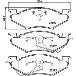 Stabdžių trinkelių rinkinys, diskinis stabdys MINTEX MDB1604