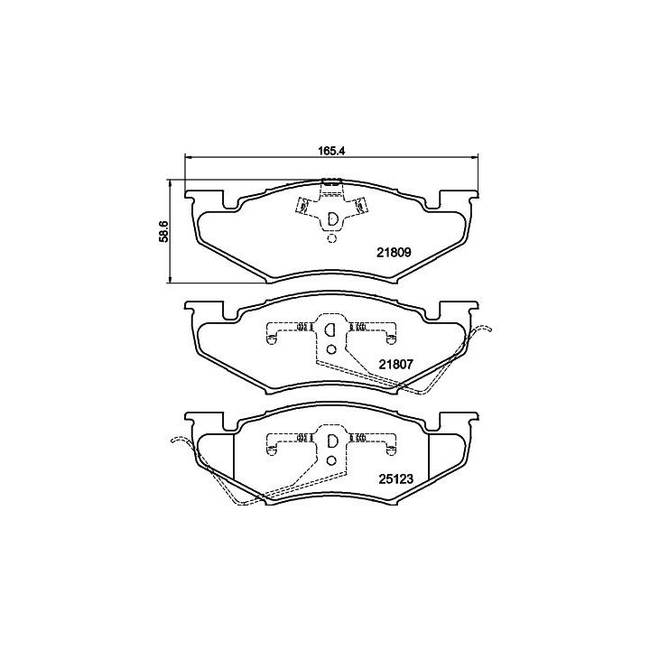 Stabdžių trinkelių rinkinys, diskinis stabdys MINTEX MDB1604
