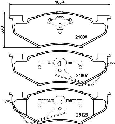 Stabdžių trinkelių rinkinys, diskinis stabdys MINTEX MDB1604