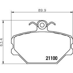 Stabdžių trinkelių rinkinys, diskinis stabdys MINTEX MDB1606