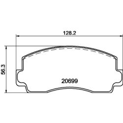 Stabdžių trinkelių rinkinys, diskinis stabdys MINTEX MDB1607