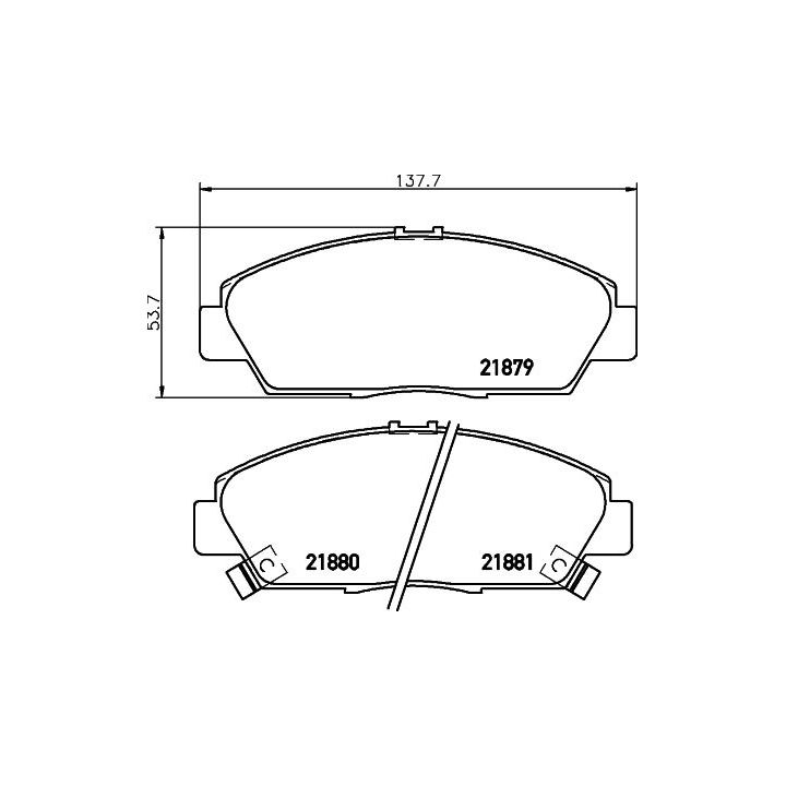 Stabdžių trinkelių rinkinys, diskinis stabdys MINTEX MDB1635